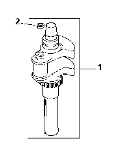 Crankshaft Diagram and Parts List for Z-FORCE60 53AA5BBJ-53AA5BBJ710 Cub Cadet Lawn Tractor